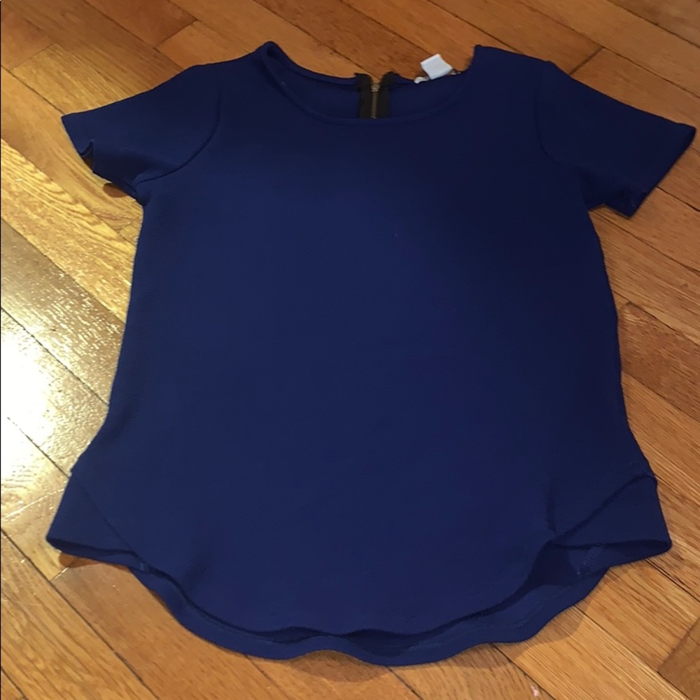 Royal blue short sleeve top